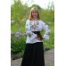 Embroidered blouse "Olvia: pansies"